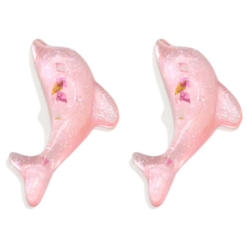 Multi colori Resina Delfino Perline Cabochons Kawaii Sea Animal Figurine Fai da te Decorazione artistica Scrapbook Making