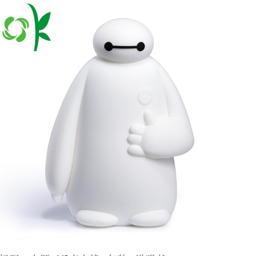 Fat Baymax Powerbank Fodral Vit Silikonbatteri