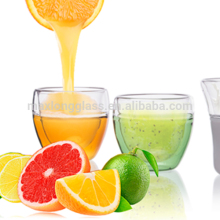 Borosilicate Double Wall Glass with half green amber color