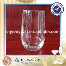 Top grade new design 280ml drinking glass cup airline gold decal custom glass ware
