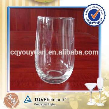 Top grade new design 280ml drinking glass cup airline gold decal custom glass ware