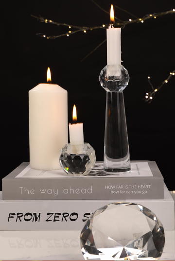 Clear Crystal Candle Holder Stand for Tealights