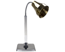 Heat Lamp with Gold Round Lamp Shade Flexable