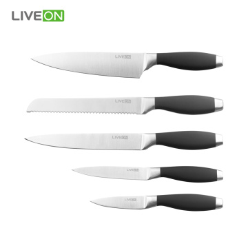 Kitchen Knife Set with Beech Wood Stand