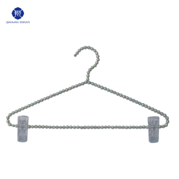 Wholesale colorful wedding dress pearl bead hanger plastic hanger