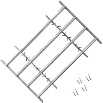 Grilles de sécurité réglables pour fenêtre télescopique protectrice