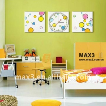 Canvas Painting Wall Clock For Home Decoration