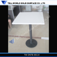 White Round Kfc/Mc Donald Fast Food Artificial Marble Table