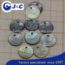 ligh blue Agoya natural shell buttons with graph,sea shells buttons.