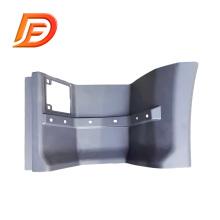 Dump truck left door step guard plate