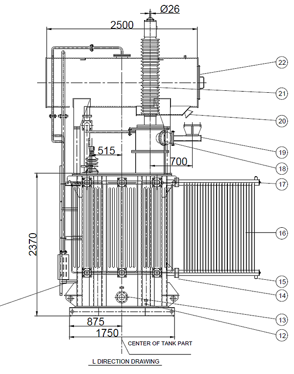 10MVA traction transformer