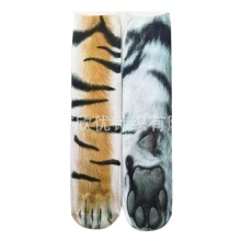 Unique Unisex Cat Paw Socks - Leopard, Tiger, Cotton Socks for Prank and Cosplay