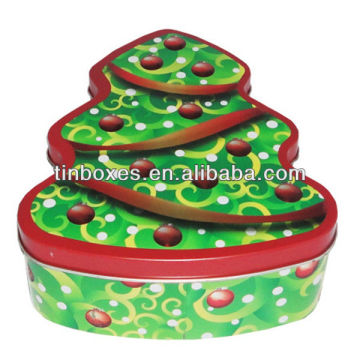 christmas metal tin box