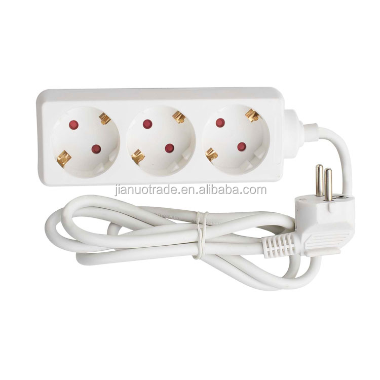 Schuko 6 Way Socket European Power Strip