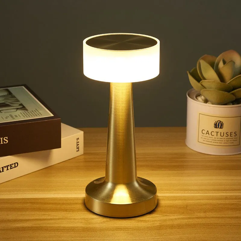Stylish Wrought Iron Desk Lamp with Convenient USB Charging