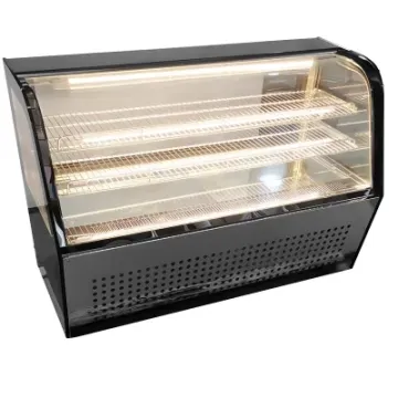 White Refrigerated Countertop Bakery Display Case with LED Lighting