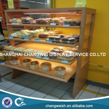 wooden bakery display stand rack and shelf