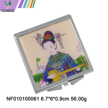 Square folding mini makeup mirror