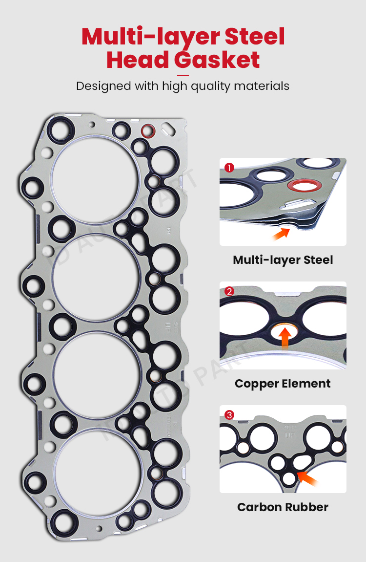 Auto Parts MITSUBISHI 4D32 Full Gasket 