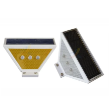 Yellow PC Material Solar LED Contour Light: Night Strobe Reflective Warning Guardrail Light