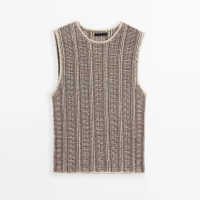 Women's cotton blend hollow top