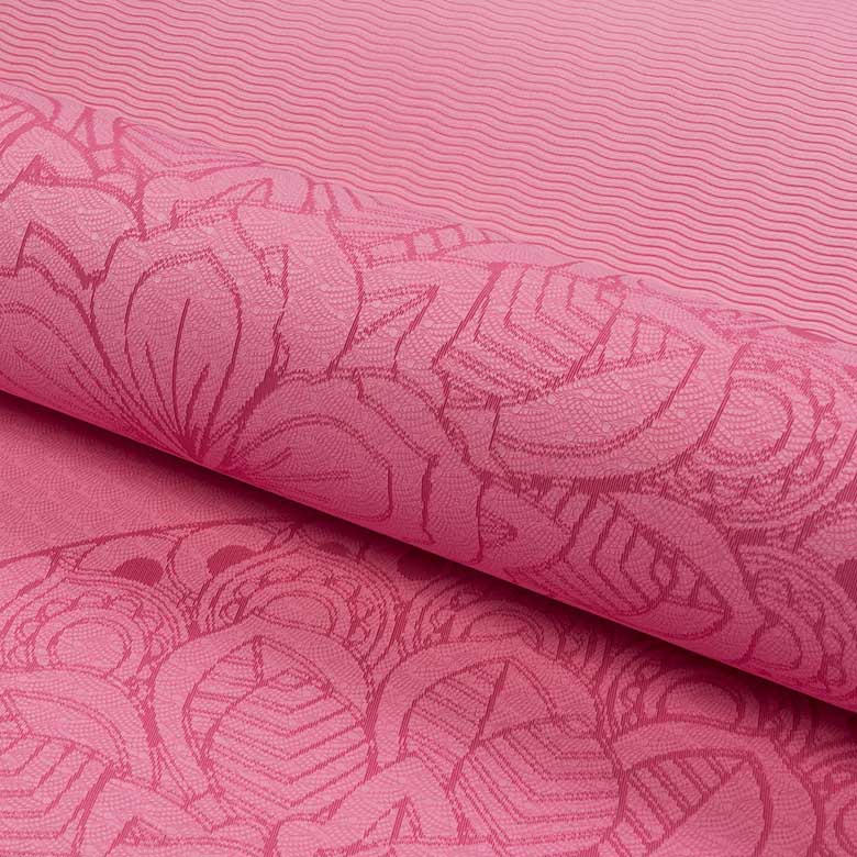 Professional anti-fatigue tpe print handmade lotus luxury style gym exercise bady fit biodegradable body fit yoga mat