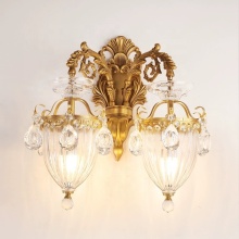 E14 Gold Victorian 2-Light Wall Lamp