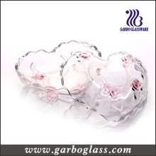 Heart-Shaped Glass Sugar Pot with Cover (GB1845XMG/PDS)