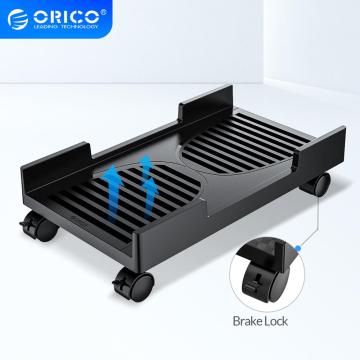 ORICO Mobile Computer Towers Stand CPU Rolling Holder Desktop Bracket with Locking Caster Wheels for Computer Cases PC Gaming