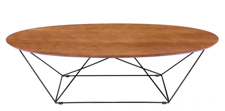 Modern Restaurant Round Wood Mdf Coffeetable Metal Leg