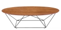 Modernes Restaurant Round Wood MDF CoffeeTable Metallbein