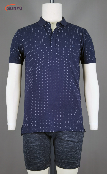 Printed short sleeve polo t-shirt