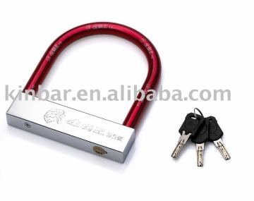 Motorbike lock with alarm