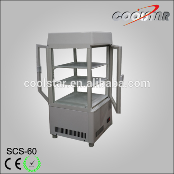 portable four glass door upright refrigerating showcase