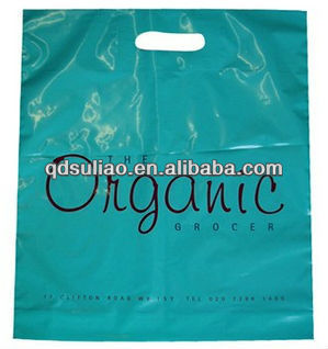 Customzied die cut gift plastic bags