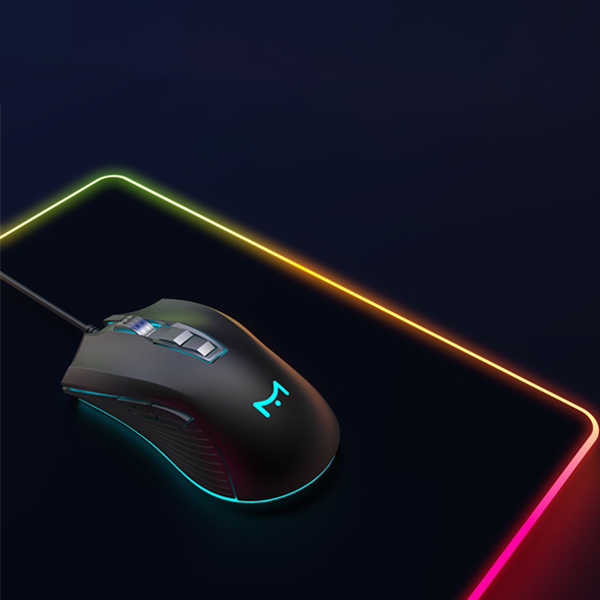 Alfombrilla de ratón para juegos grande RGB