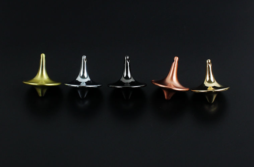 Hot sale gold color spining top,world famous metal spinning top for toy