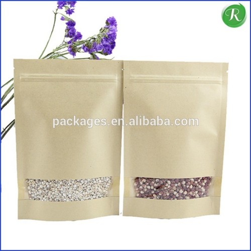 Environmental friendly kraft paper valve bags with clear window