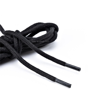 Black Fireproof Heat Resistant Aramid Braided Round Boot Laces