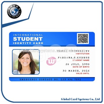 Personalised id card printing plastic school student id card