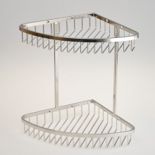 2 Tier Corner Stainless Steel Bathroom Organizer