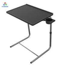 Adjustable TV Tray Table - Comfortable Folding Table for Bed & Sofa with 5 Height Settings
