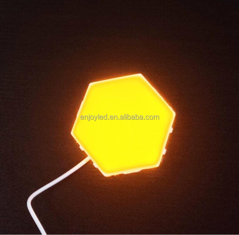 Rebow drop shipping stock wall mounted magnetic honeycomb quantum white touch DIY led night hexagonal lights