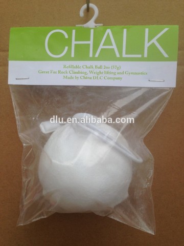 Refillable Chalk Ball for Gymnastics, Climbing, and Weight Lifting with header card,2oz