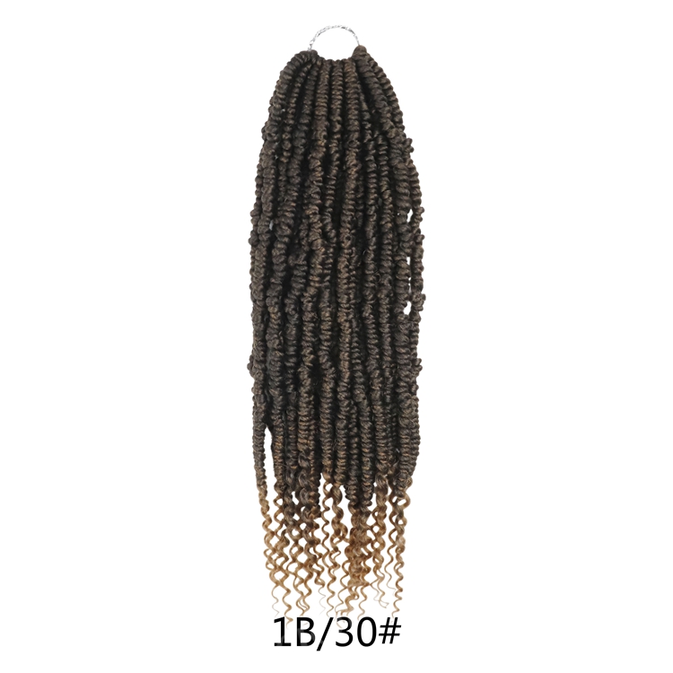 Vigorous Wholesale Fiber Hande Twist Wig Extension Short Darling Brown Pre Plucked Curly African Crochet Braid Hair