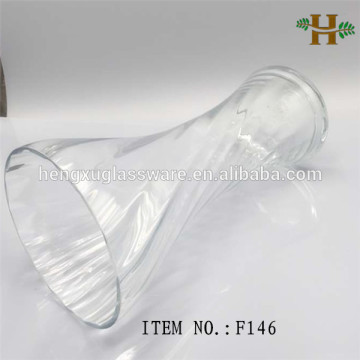 open/flared mouth clear glass vase cheap