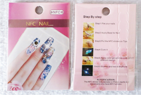 NFC smart nail polish/ NFC smart nail art design stick on nails