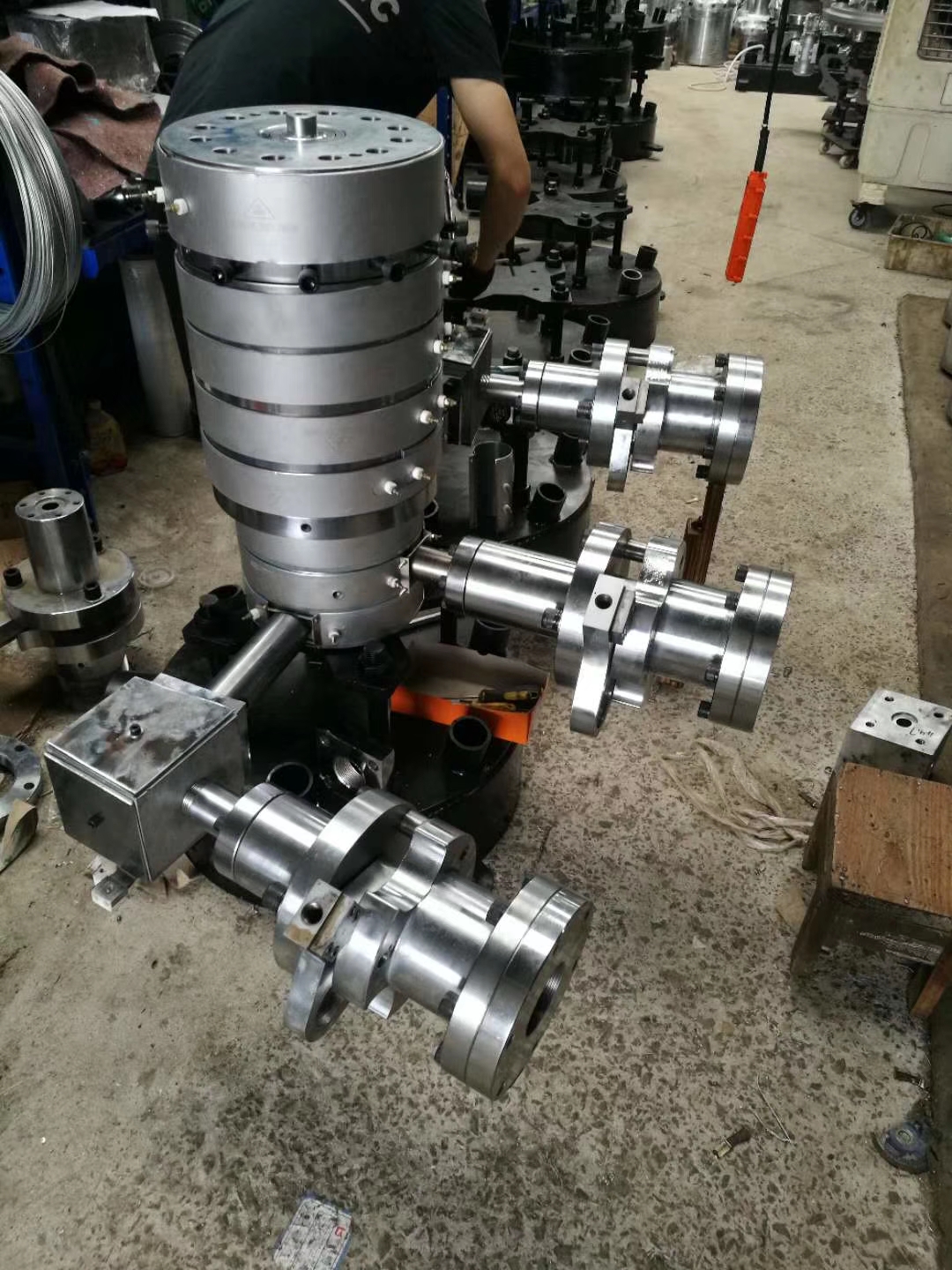 rotary die head for blown film plastic extruder machine