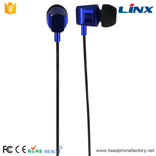 Cheap promotion stereo wired in ear metal earphone