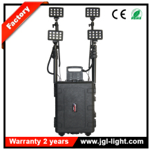 Super bright 144W led remote area lighting system battery operated portable temporary job site lighting